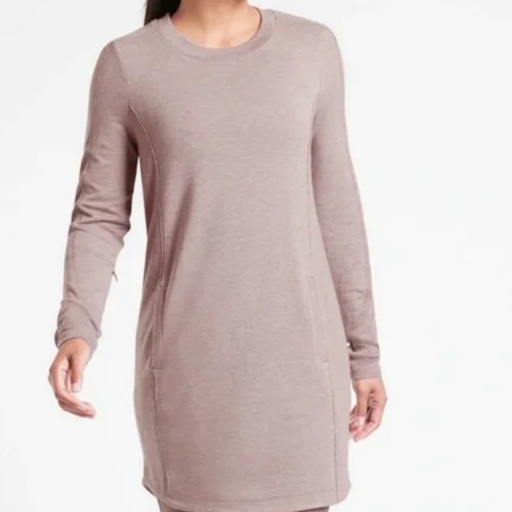 Athleta Long Sleeve Balance Active Sweater Sweatshirt Dress- Medium